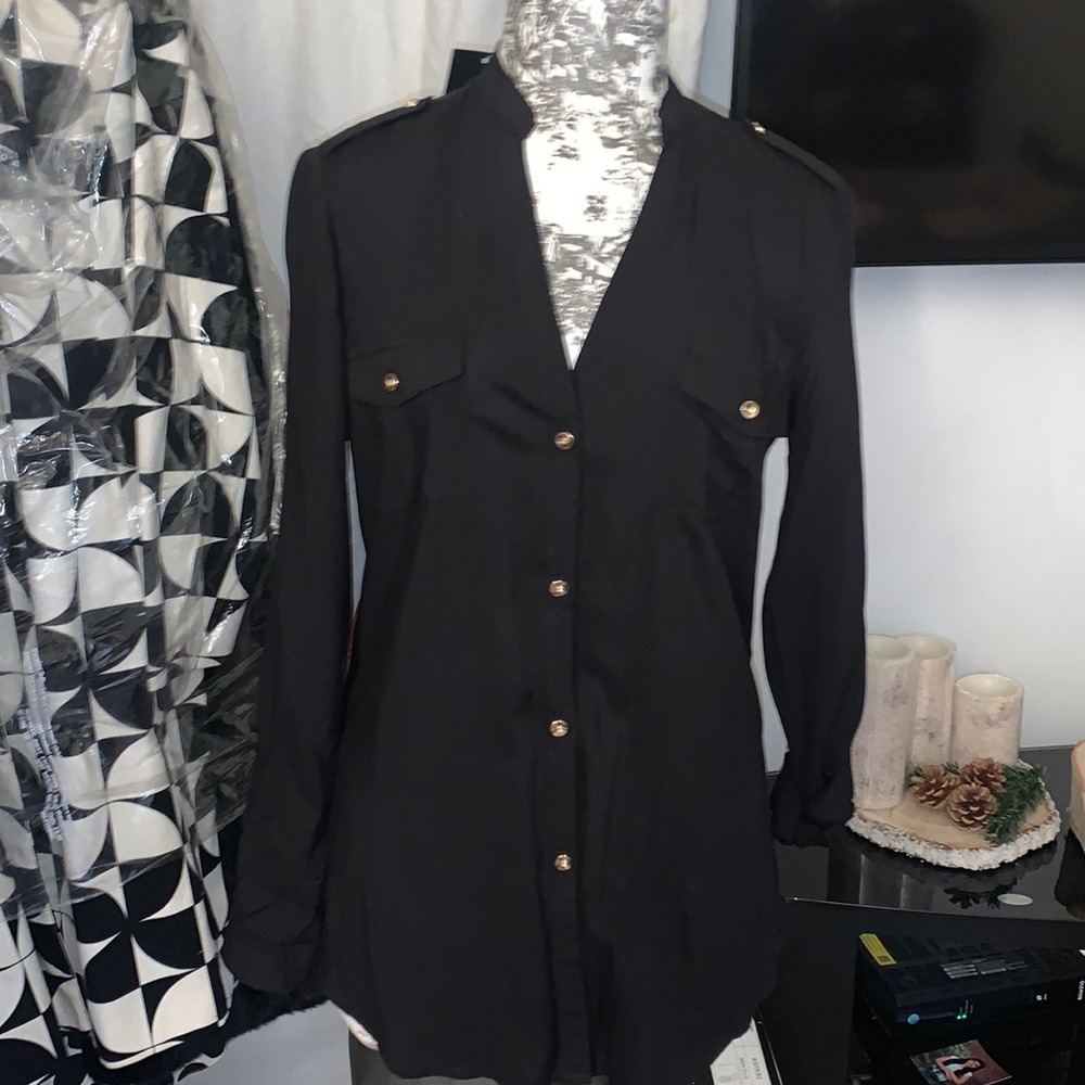 Black dress/casual long sleep or cuffed